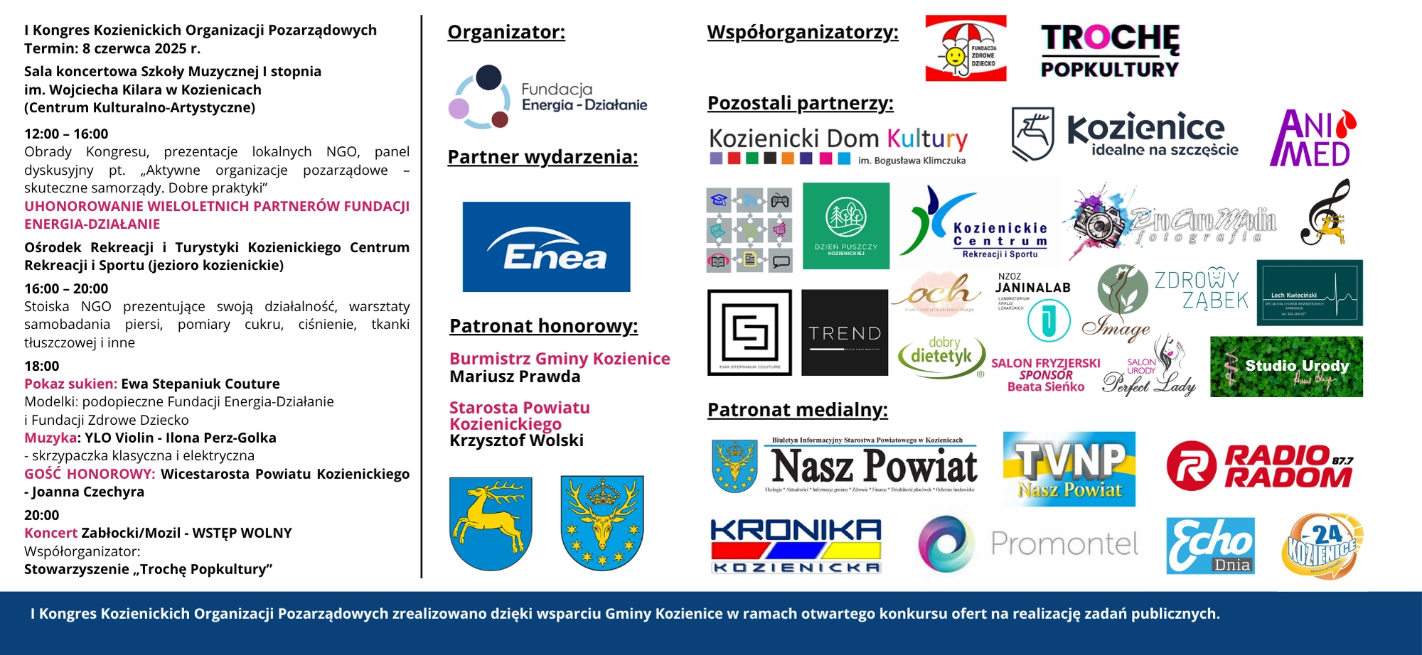 Zaproszenie - I Kongres Kozienickich Organizacji Pozarządowych